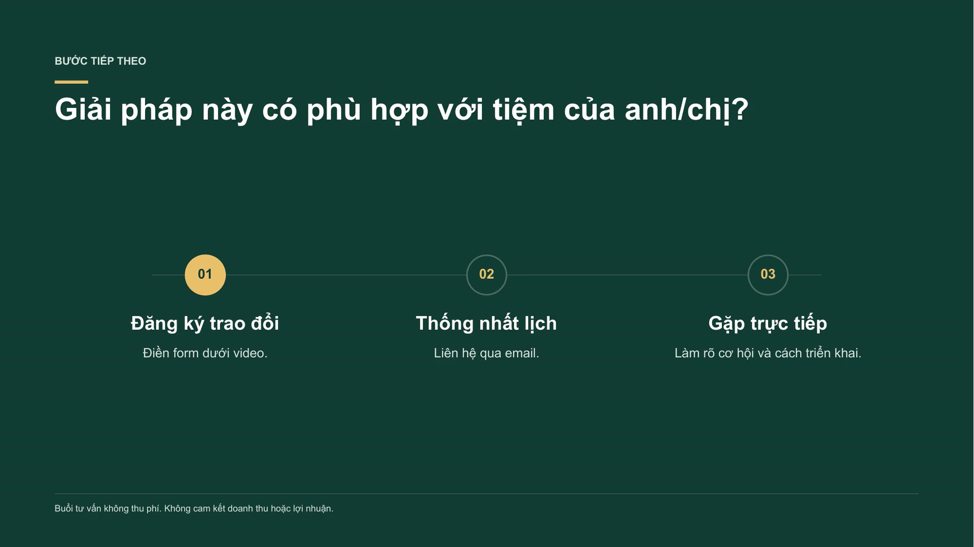 Slide bước tiếp theo trong Webinar